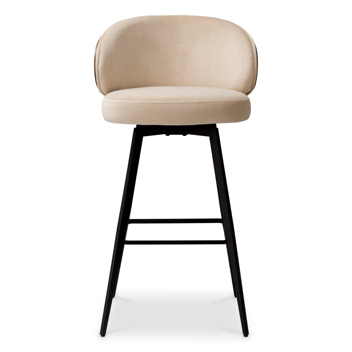 Eichholtz Swivel Bar Stool Sabino Beige Walnut Finish Back - Swivel Bar Stool Sabino Beige Walnut Finish Back Dining Chair Sterling Home 2