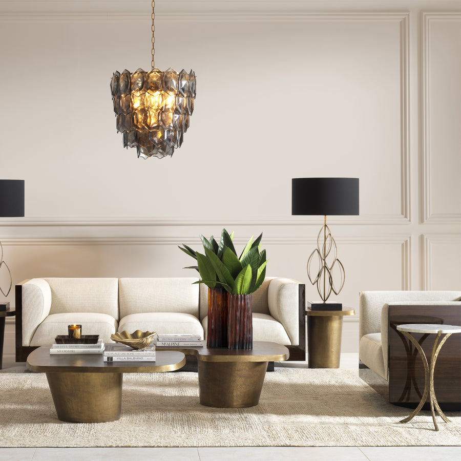 Eichholtz Emmeline Side Table White Marble / Vintage Brass Finish - Side Table White Marble / Vintage Brass Finish Side Tables Sterling Home 2