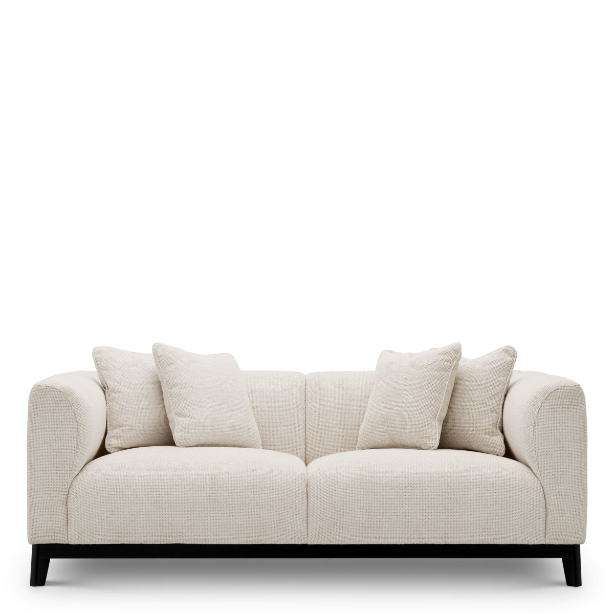 Eichholtz Corso 2 Seater Sofa Lyssa Off-White Black Finish Base - 2 Seater Sofa Lyssa Off-White 2 Seater Sofas Sterling Home 2