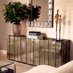 Eichholtz Nottingham Dresser Brushed Brass And Antique Mirror Glass - Dresser Brushed Brass Finish Antique Mirror Glass Storage Sterling Home 2