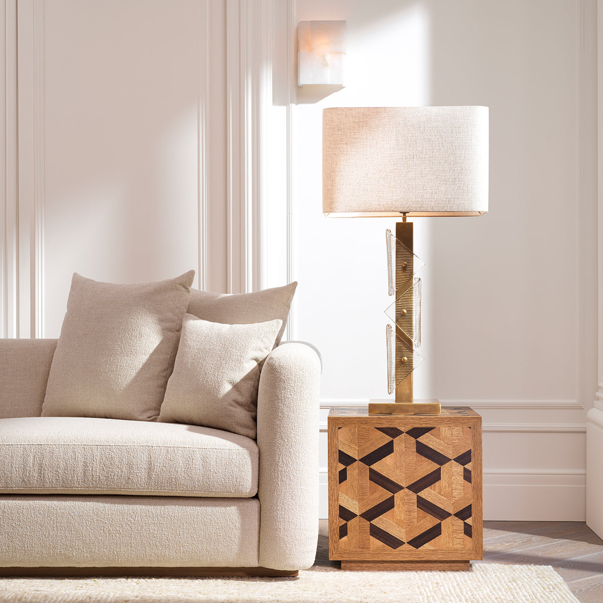 Eichholtz Rubicon Side Table Oak Veneer - Side Table Oak Veneer Side Tables Sterling Home 2
