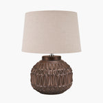 Anneli Bronze Aztec Texture Ceramic Table Lamp - Anneli Bronze Aztec Texture Ceramic Table Lamp Sterling Home 3
