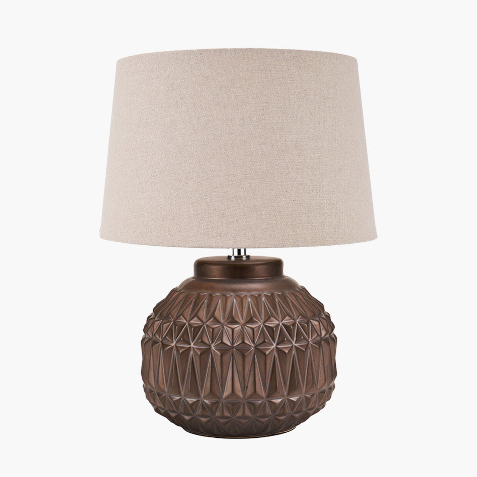 Anneli Bronze Aztec Texture Ceramic Table Lamp - Anneli Bronze Aztec Texture Ceramic Table Lamp Sterling Home 3