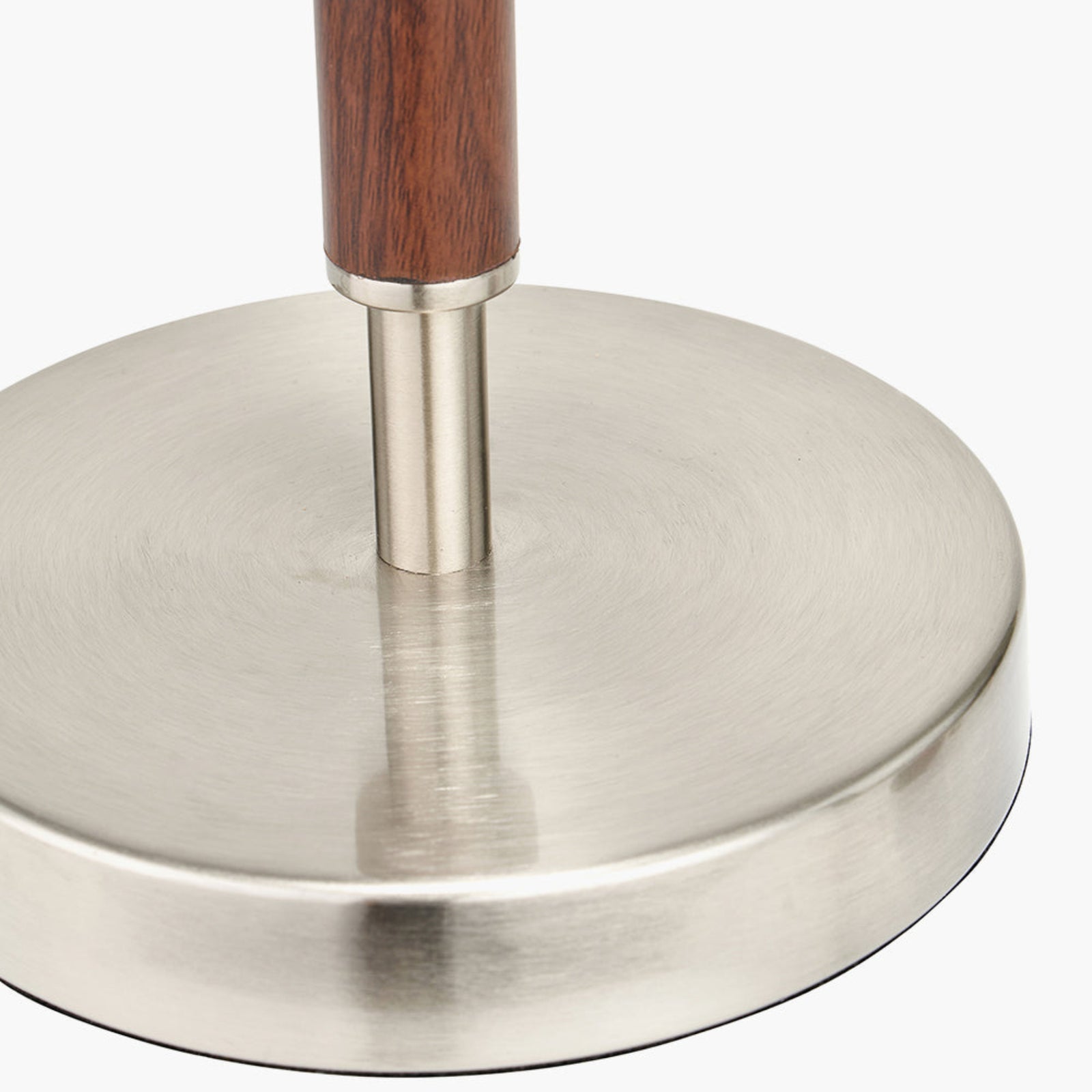 Gianni Brushed Silver and Wood Effect Table Lamp - Gianni Brushed Silver and Wood Effect Table Lamp Sterling Home 4