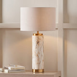 Carrara Natural Stone Ceramic Tall Table Lamp