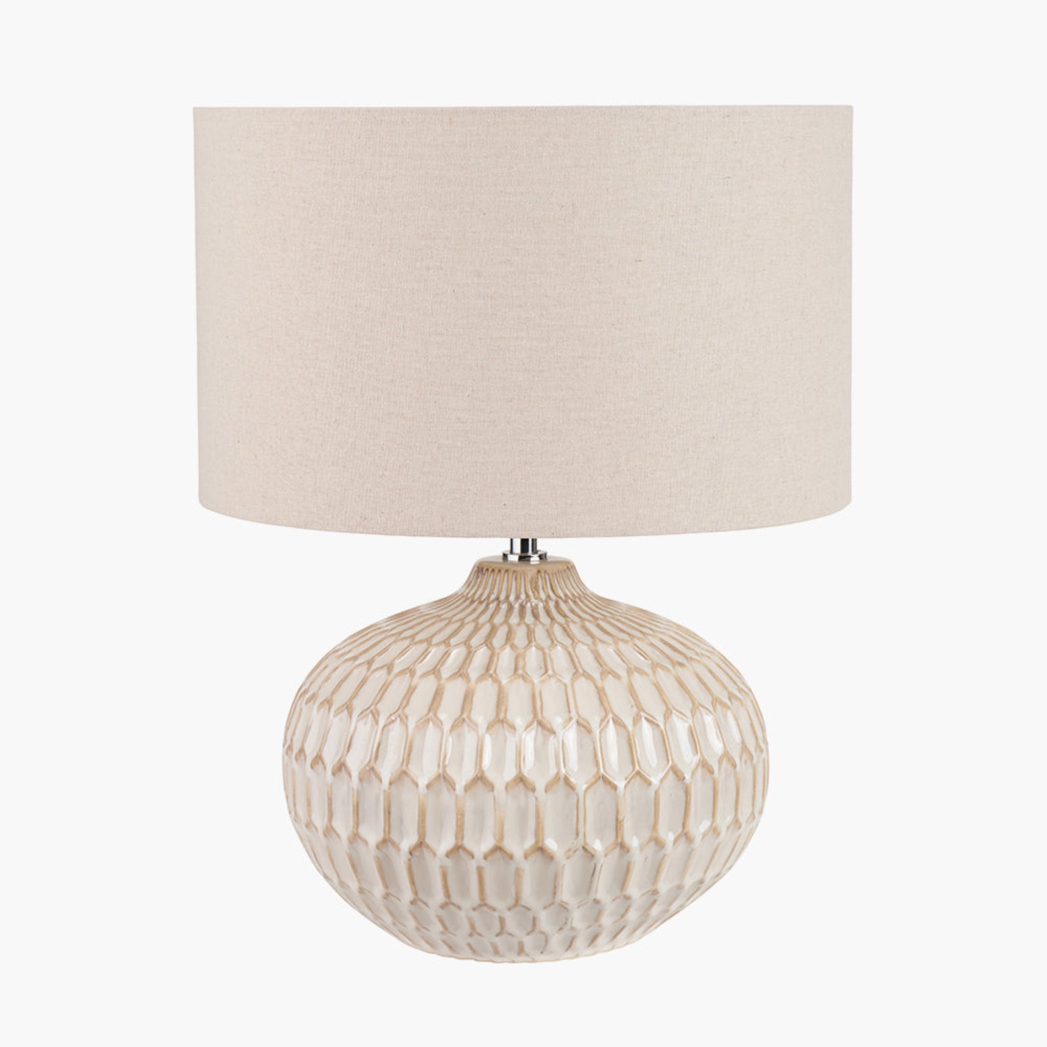 Cassius Warm White Glazed Ceramic Table Lamp Sterling Home 4