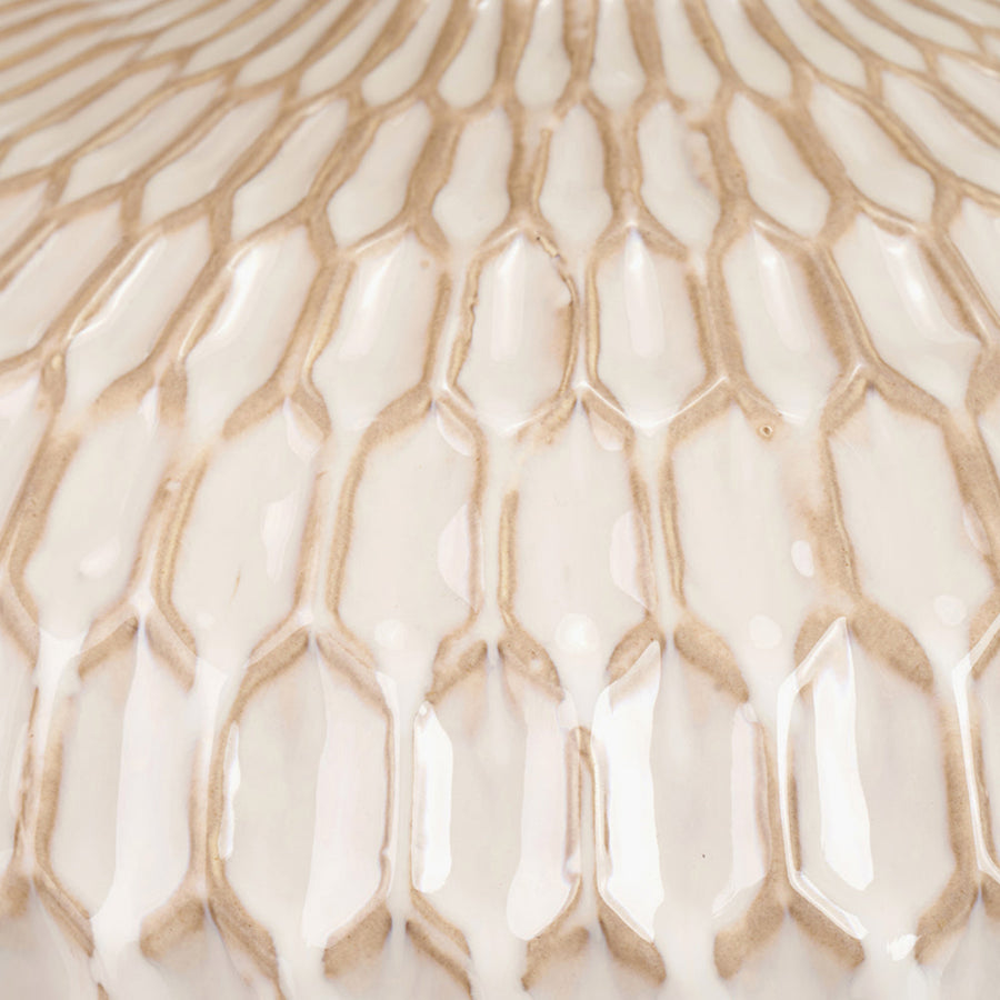 Cassius Warm White Glazed Ceramic Table Lamp Sterling Home 2