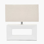 Block White Ceramic Rectangular Table Lamp Sterling Home 2