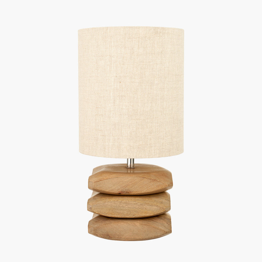 Amir Natural Mango Wood 3 Pebble Table Lamp - Amir Natural Mango Wood 3 Pebble Table Lamp Sterling Home 2