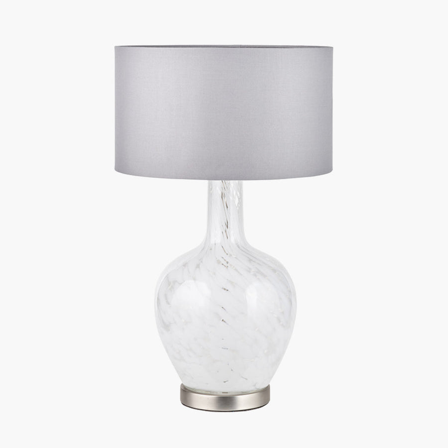 Aurora Speckled White Glass Table Lamp - Aurora Speckled White Glass Table Lamp Sterling Home 2