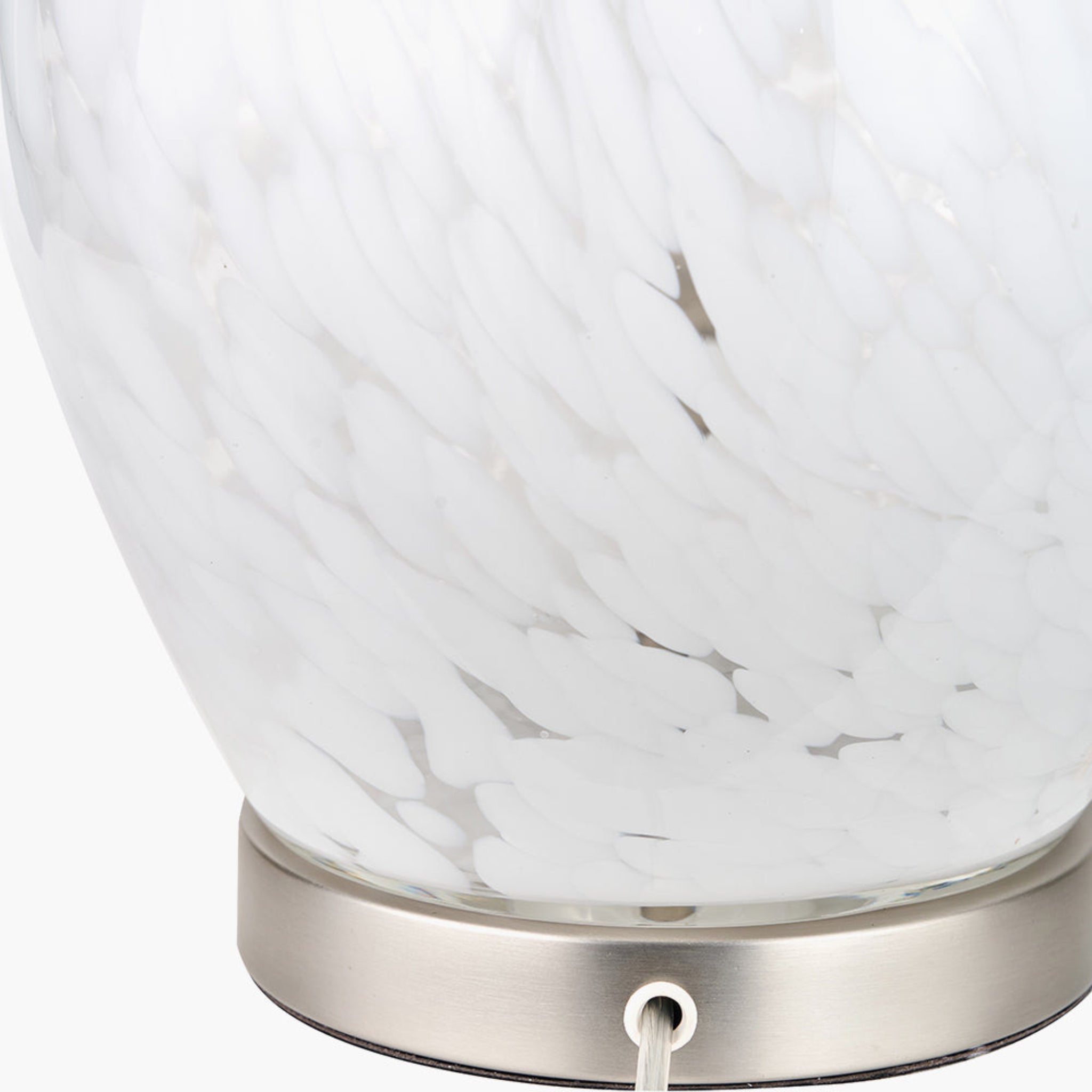 Aurora Speckled White Glass Table Lamp - Aurora Speckled White Glass Table Lamp Sterling Home 4