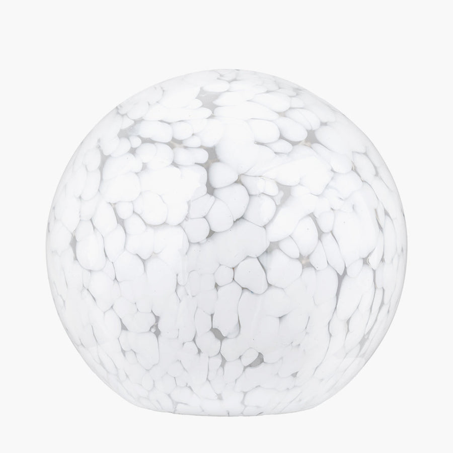 Aurora Speckled White Glass Spherical Table Lamp - Aurora Speckled White Glass Spherical Table Lamp Sterling Home 2