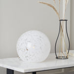 Aurora Speckled White Glass Spherical Table Lamp - Aurora Speckled White Glass Spherical Table Lamp Sterling Home 1
