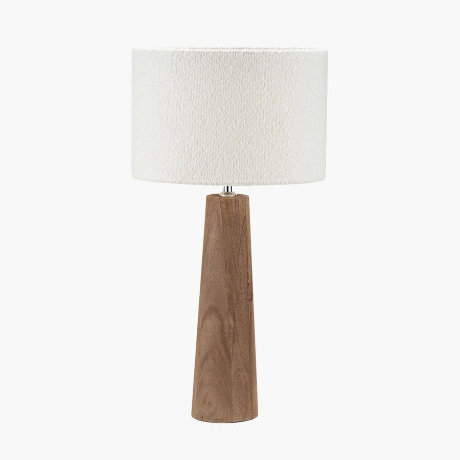Esha Table Lamp Rouen 35cm White Boucle Shade - Esha Table Lamp Rouen 35cm White Boucle Shade Sterling Home 2