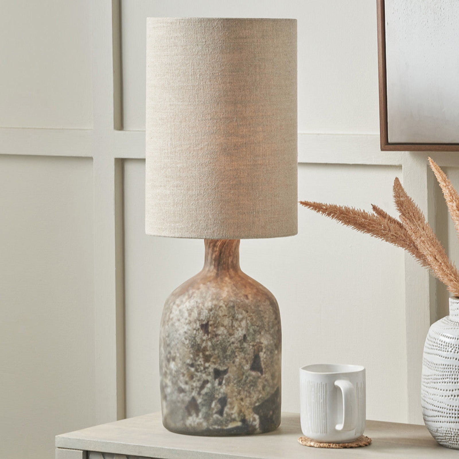 Palmino Brown Organic Glass Bottle Table Lamp - Palmino Brown Organic Glass Bottle Table Lamp Sterling Home 1