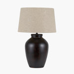 Espresso Black Brown Glaze Effect Ceramic Table Lamp - Espresso Black Brown Glaze Ceramic Table Lamp