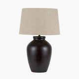 Espresso Black Brown Glaze Effect Ceramic Table Lamp