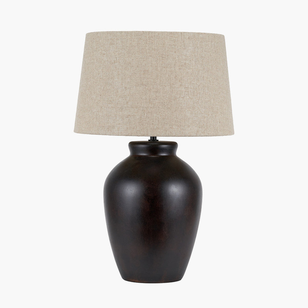 Espresso Black Brown Glaze Effect Ceramic Table Lamp - Espresso Black Brown Glaze Ceramic Table Lamp