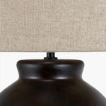 Espresso Black Brown Glaze Effect Ceramic Table Lamp - Espresso Black Brown Glaze Ceramic Table Lamp