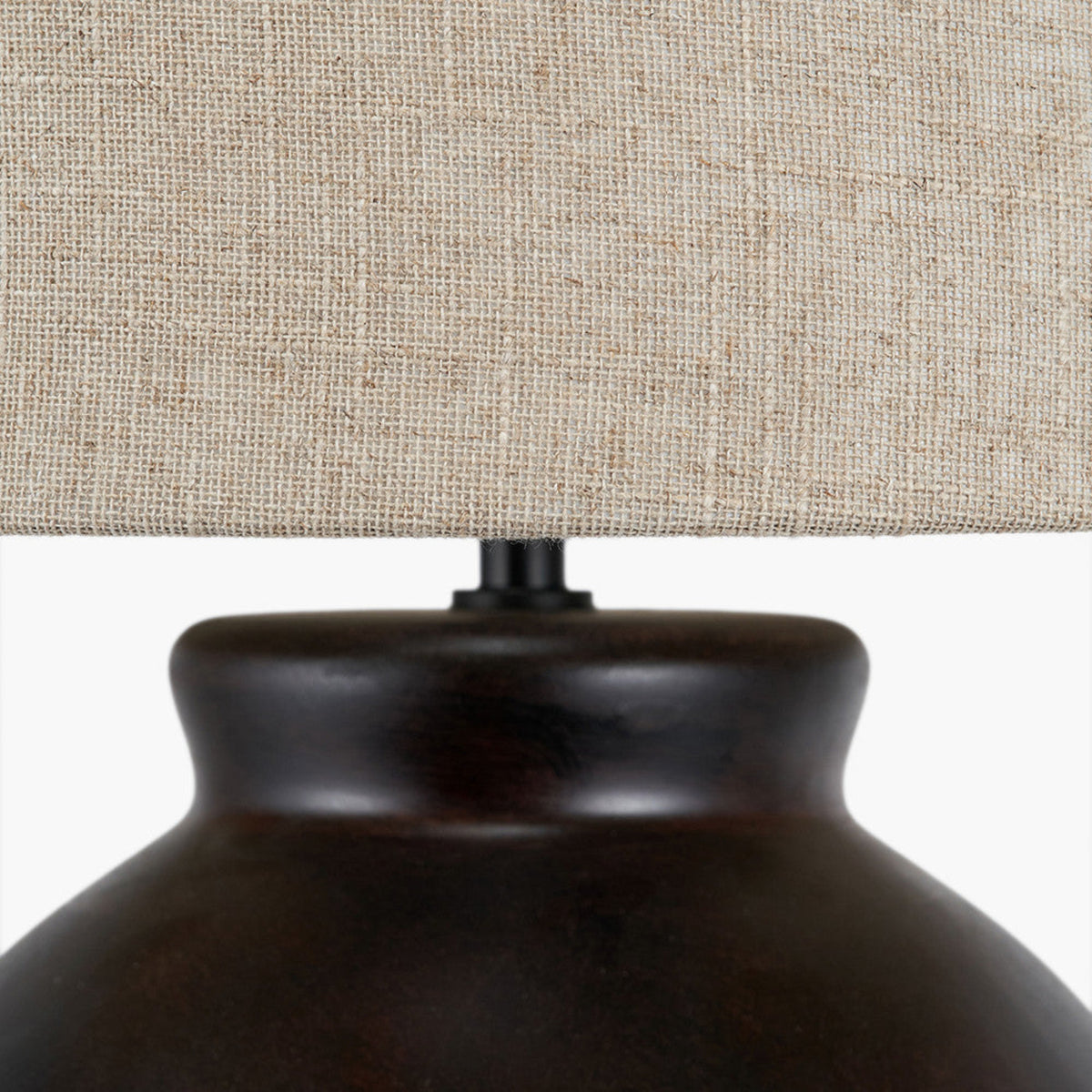 Espresso Black Brown Glaze Effect Ceramic Table Lamp - Espresso Black Brown Glaze Ceramic Table Lamp