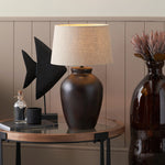 Espresso Black Brown Glaze Effect Ceramic Table Lamp - Espresso Black Brown Glaze Ceramic Table Lamp