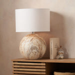 Viejo Large Stone Effect Ceramic Table Lamp - Viejo Natural Large Stone Ceramic Table Lamp