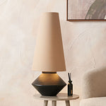 Nila Black Hammered Metal Diamond Table Lamp - Nila Black Hammered Metal Diamond Table Lamp