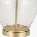 Rowen Clear Bottle Shaped Glass Gold Metal Table Lamp - Rowen Clear Shape Glass Champagne Metal Table Lamp