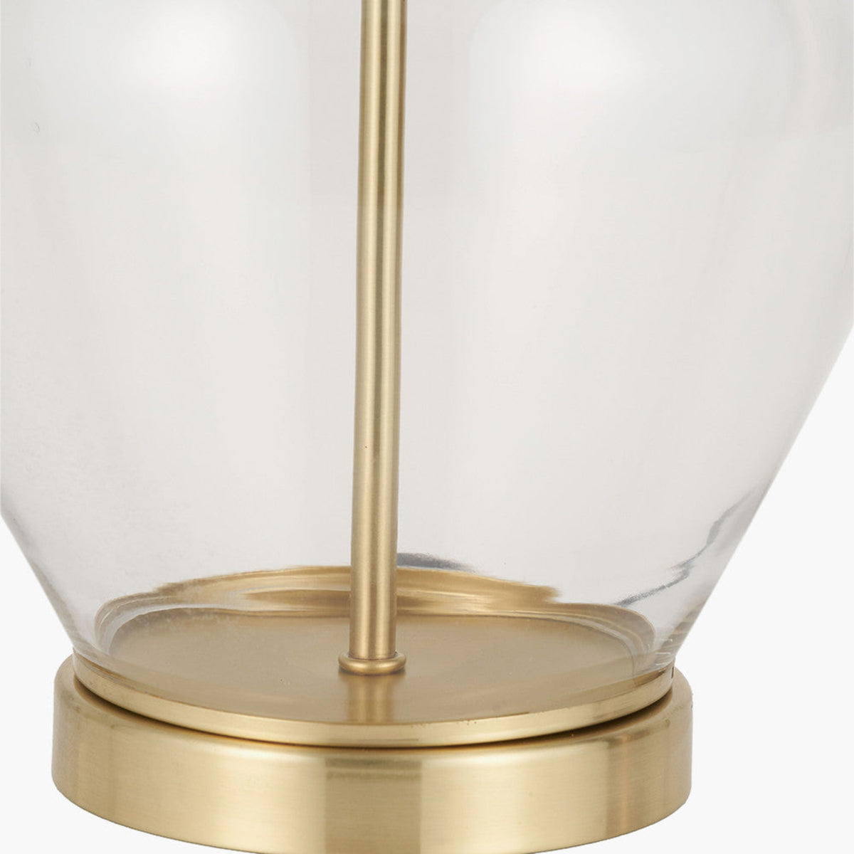 Rowen Clear Bottle Shaped Glass Gold Metal Table Lamp - Rowen Clear Shape Glass Champagne Metal Table Lamp