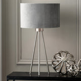 Houston Silver Metal Tripod Table Lamp