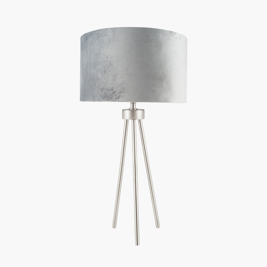 Houston Silver Metal Tripod Table Lamp - Houston Brushed Silver Metal Tripod Table Lamp Sterling Home 2
