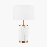 Carrara Gold Marble Effect Ceramic Table Lamp Sterling Home 2