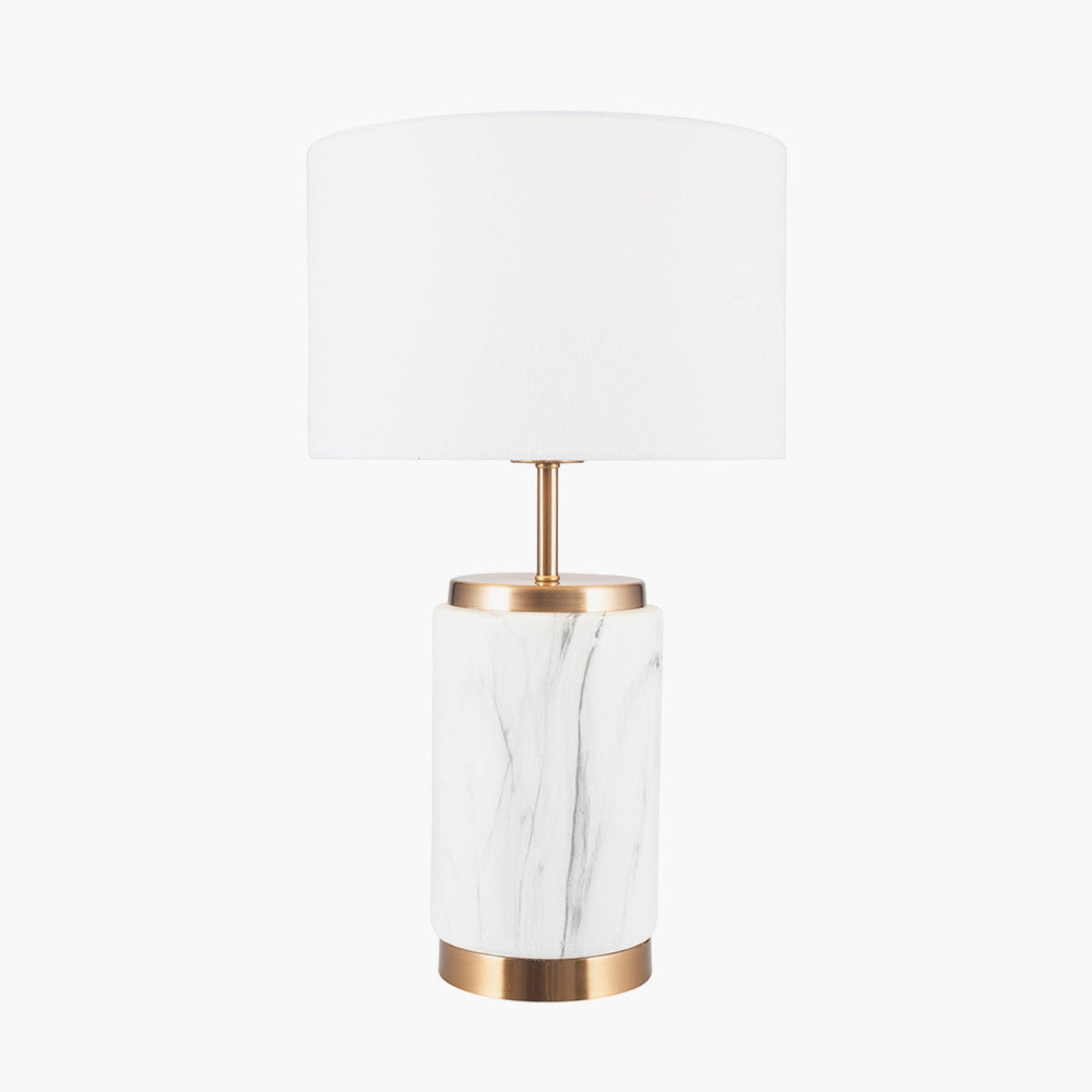 Carrara Gold Marble Effect Ceramic Table Lamp Sterling Home 2