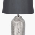 Nova Silver Textured Ceramic Bottle Table Lamp Sterling Home 2