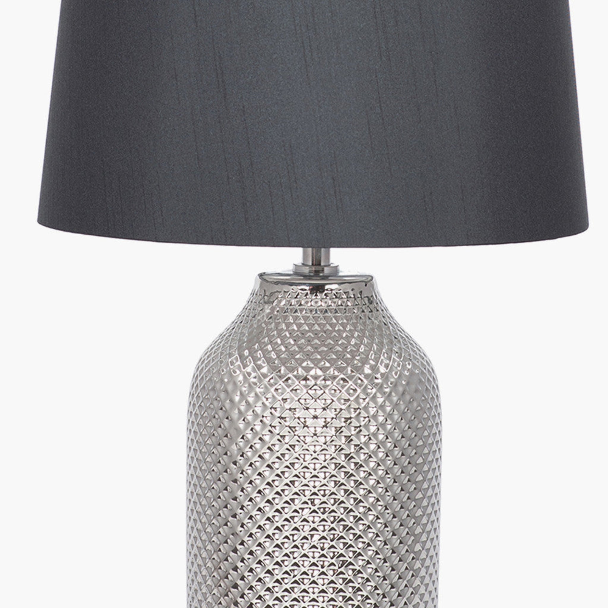 Nova Silver Textured Ceramic Bottle Table Lamp Sterling Home 2