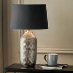 Nova Silver Textured Ceramic Bottle Table Lamp Sterling Home 1