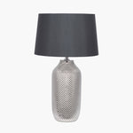 Nova Silver Textured Ceramic Bottle Table Lamp Sterling Home 3