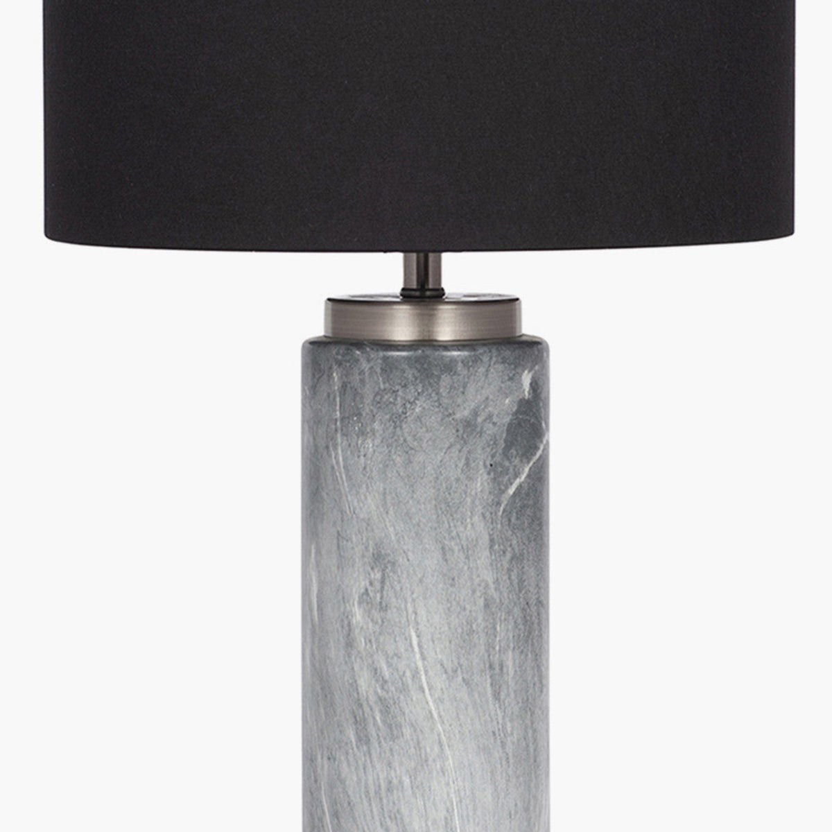 Carrara Grey Marble Effect Ceramic Tall Table Lamp Table Lamps Sterling Home 2