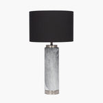 Carrara Grey Marble Effect Ceramic Tall Table Lamp Sterling Home 3