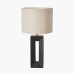 Block Black Ceramic Tall Table Lamp Sterling Home 2
