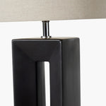 Block Black Ceramic Tall Table Lamp Sterling Home 3