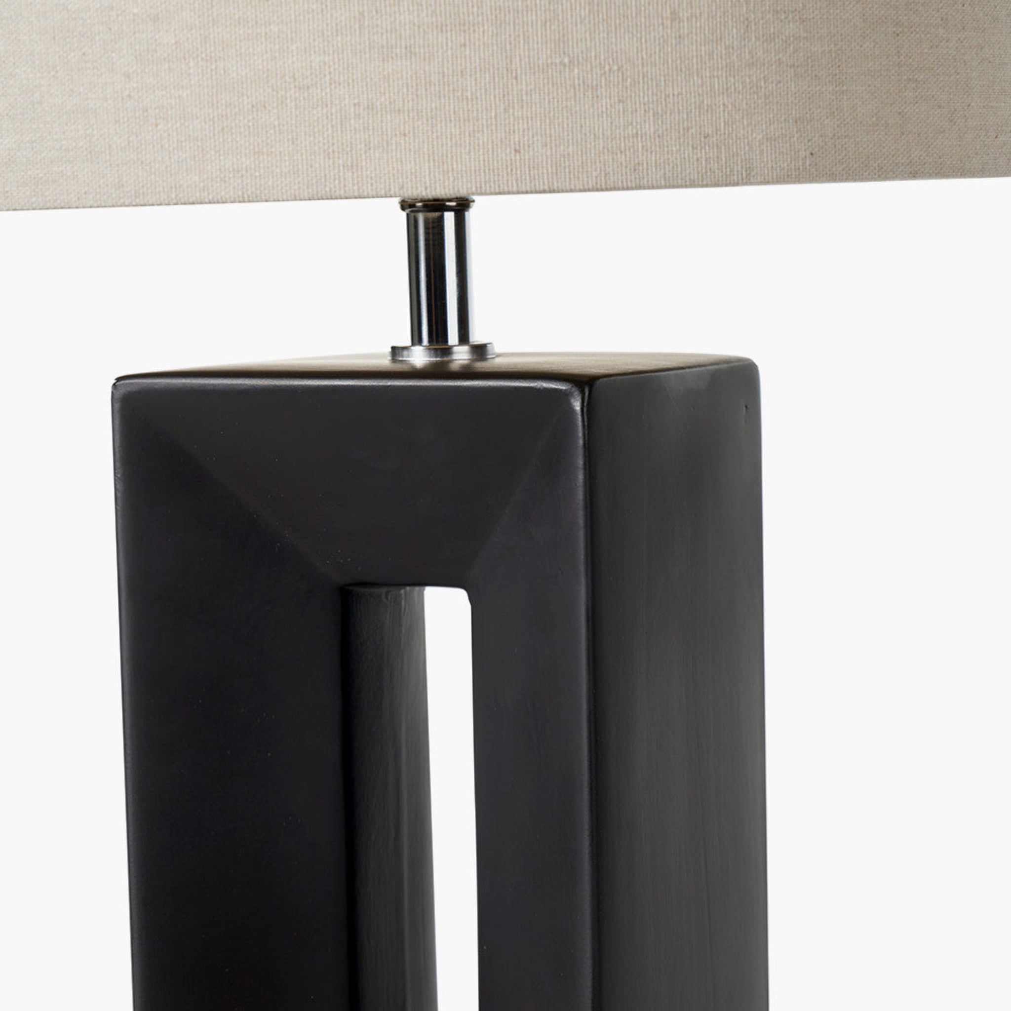 Block Black Ceramic Tall Table Lamp Sterling Home 3