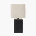 Black Ceramic Rectangular Table Lamp - Block Black Ceramic Rectangular Table Lamp Sterling Home 5