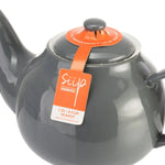 Siip Solid Glaze 6 Cup Teapot Grey Sterling Home 3