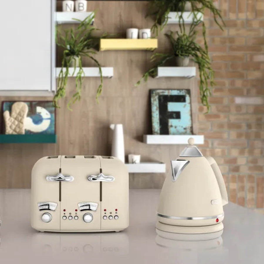 Delonghi Argento Kettle 1.7L Beige Sterling Home 1