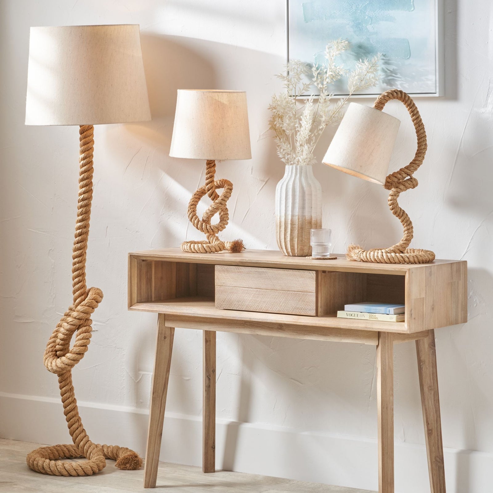 Martindale Rope Knot and Jute Floor Lamp - Martindale Rope Knot and Jute Floor Lamp