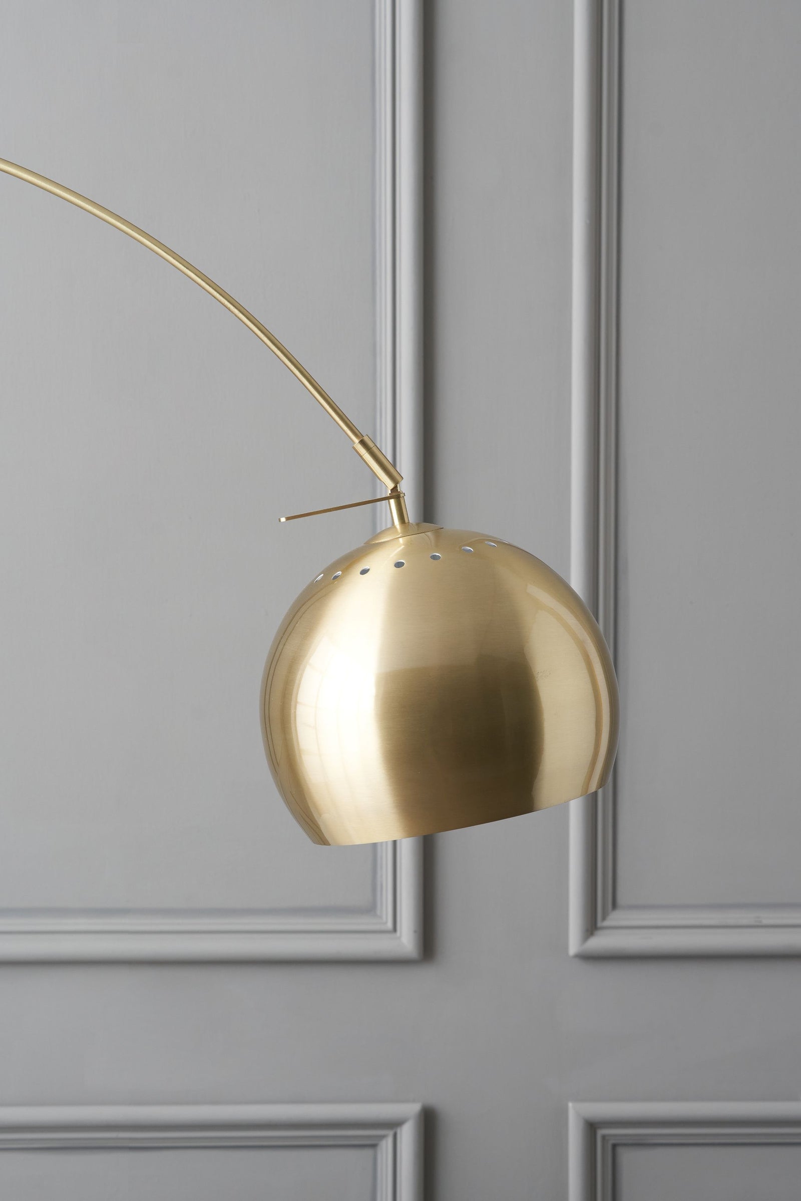 Feliciani Brushed Brass Marble Floor Lamp - Feliciani Brushed Brass Marble Floor Lamp