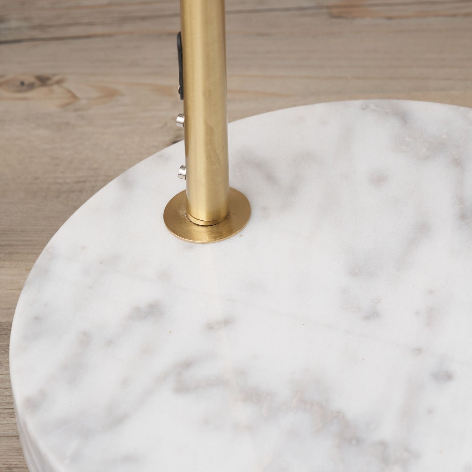 Feliciani Brushed Brass Marble Floor Lamp - Feliciani Brushed Brass Marble Floor Lamp