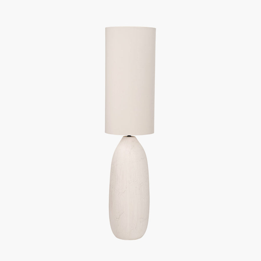 Erika White Vintage Textured Ceramic Floor Lamp Sterling Home 2