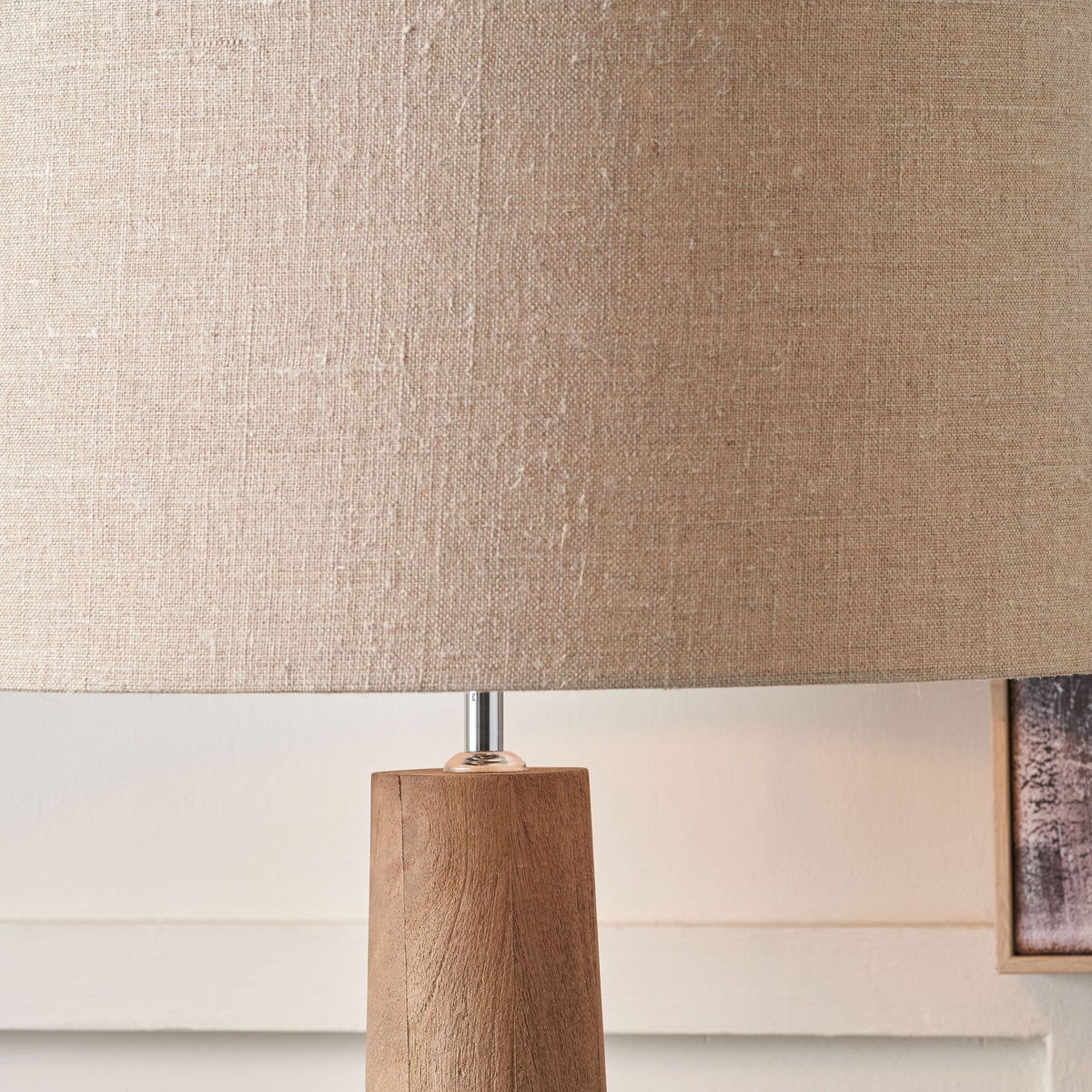 Esha Floor Lamp Rouen White Boucle Shade - Esha Floor Lamp Rouen 50CM White Boucle Shade Sterling Home 3